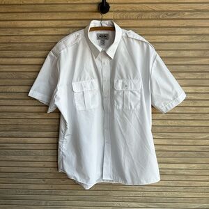 PILOT UNIFORM 18.5 Men's White Button-Down Shirt NWOT